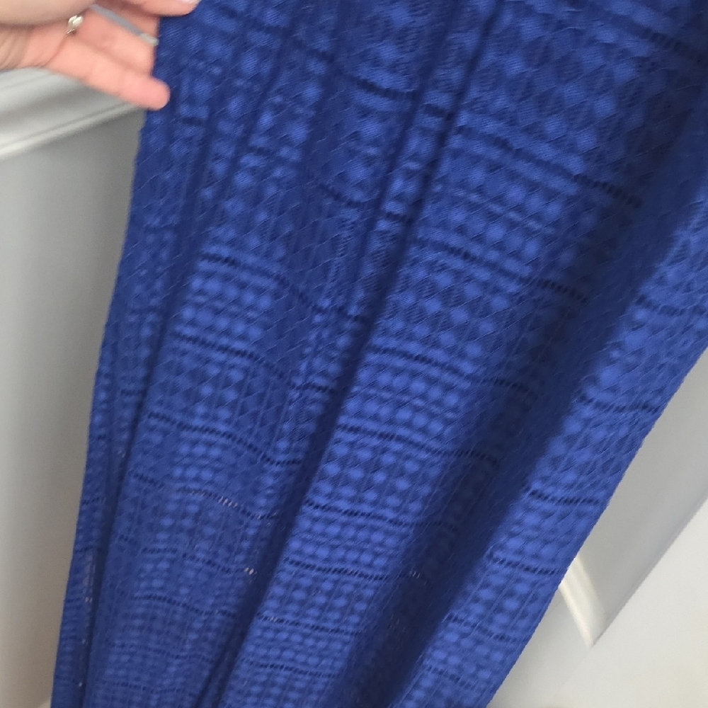 💚5/$20💚Shinestar Royal Blue Textured Dress - Picture 3 of 6
